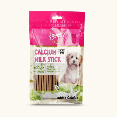 Gnawlers Calcium Milk Stick Dog Treat